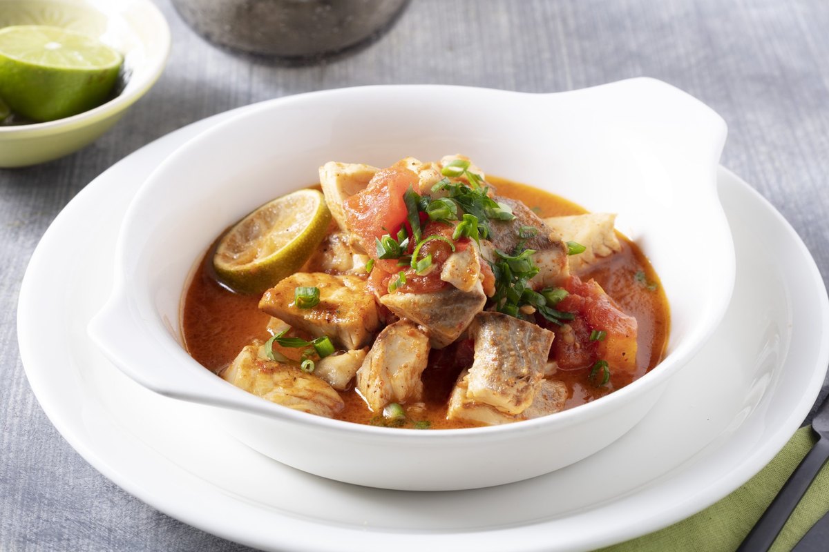 Deraliye Terrace - steamed whiting cooked with butter and tomato sauce